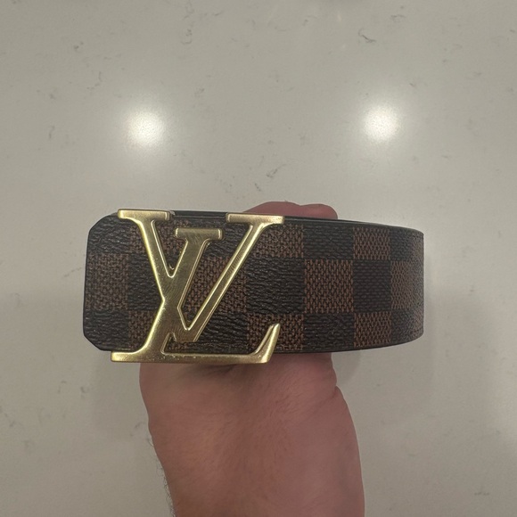 Louis Vuitton Gold Buckle Brown Belt - Picture 1 of 1